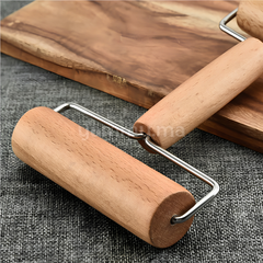 Double Rouleau à Pâtisserie en Bois de Hêtre 10.5 - 6 cm