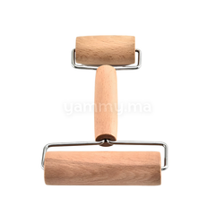 Double Rouleau à Pâtisserie en Bois de Hêtre 10.5 - 6 cm