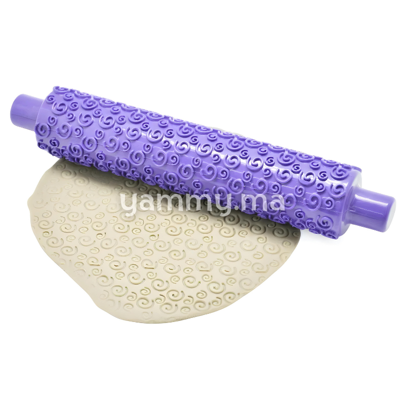 Rouleau à Pâtisserie avec Empreintes Spirales pour pâte à Sucre