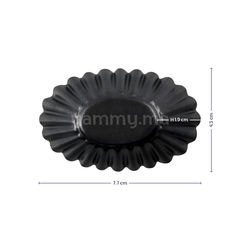 SET. 6 Moules à Tartelette Ovales Antiadhésifs 7.7 x 4.5 x H 1.9 cm