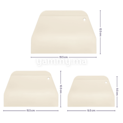 SET. 3 Grattoirs & Coupe-Pâtes en Plastique 13.5 cm - 15.5 cm - 19.5 cm
