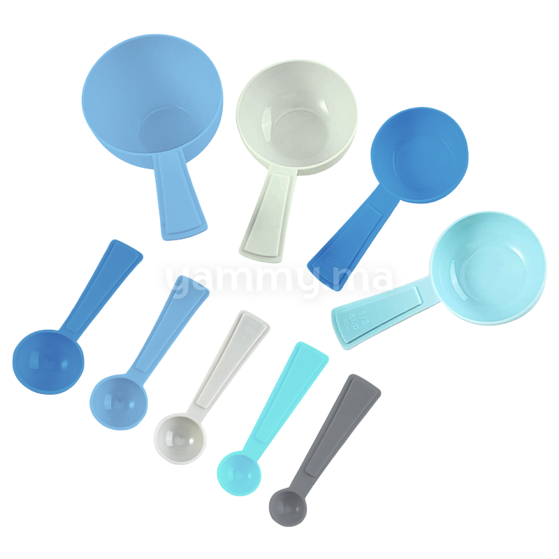 SET. 4 Casseroles et 5 Cuillères à Mesurer en Plastique – Vocen
