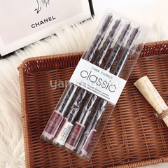 SET. 4 Bougies Coniques en Spirale 25 cm Noir Métallique