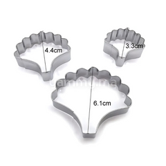 SET. 3 Emporte-pièces Pétale d'Oeillet en Inox