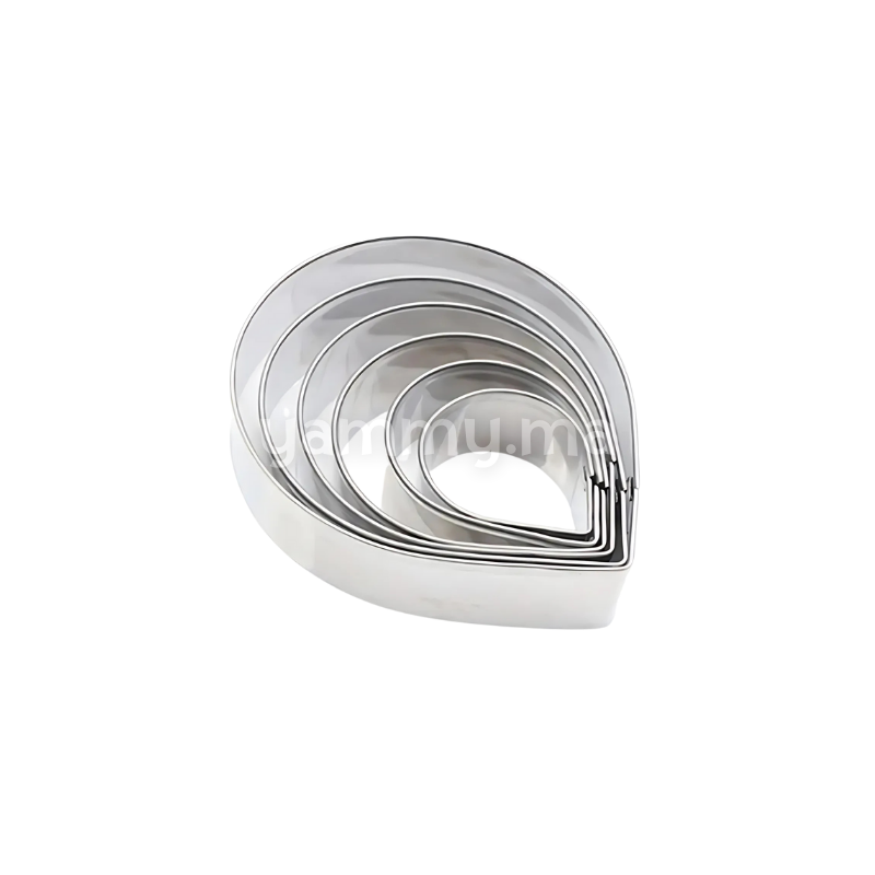 SET. 6 Emporte-pièces Pétale de Rose en Inox