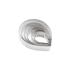 SET. 6 Emporte-pièces Pétale de Rose en Inox