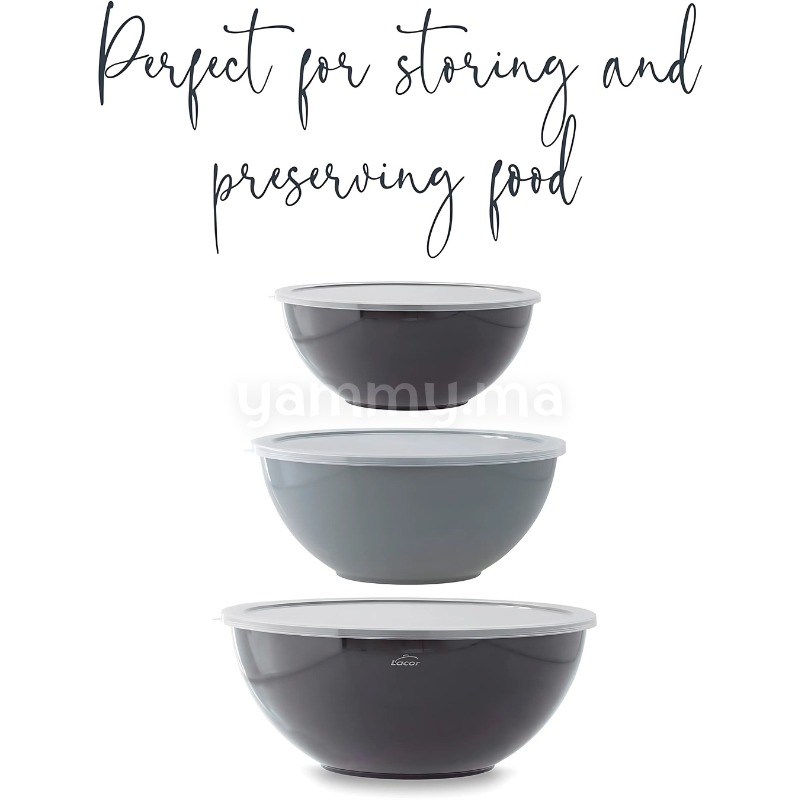 Set de 6 Bols et Bassines en Polypropylène avec Couvercles - Lacor 60055