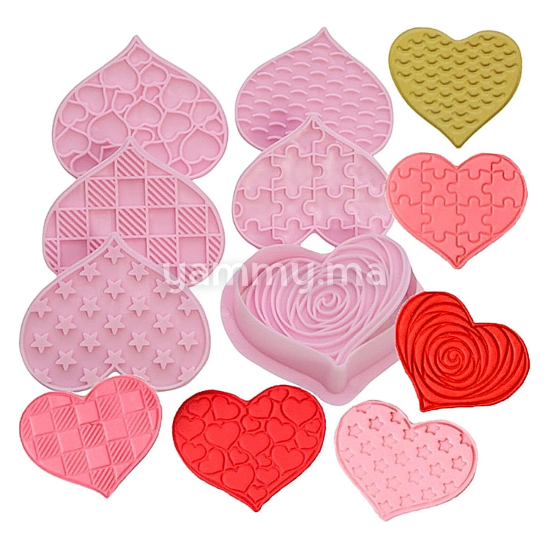 SET. 6 Emporte-pièces Coeur