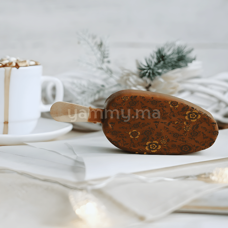 Feuille de Transfert Chocolat M9 Etoiles Jaune 26.5 x 37 cm - Nitach