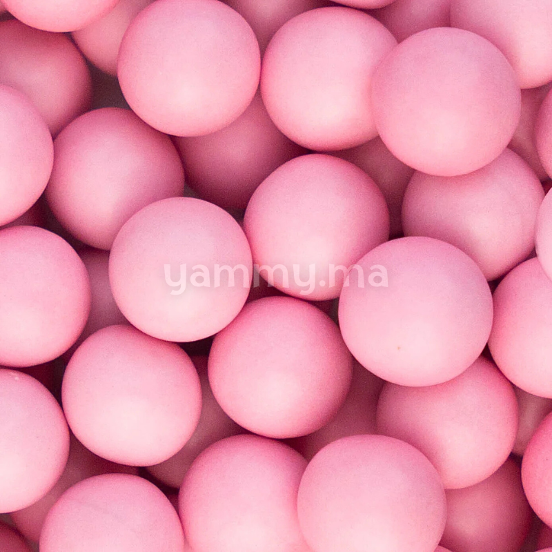 XXL Boules Chocoballs Rose Clair Mat Ø 10 mm 125 gr - Marone