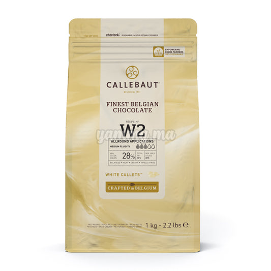 Chocolat de Couverture Blanc 28% N°W2 1Kg - Callebaut