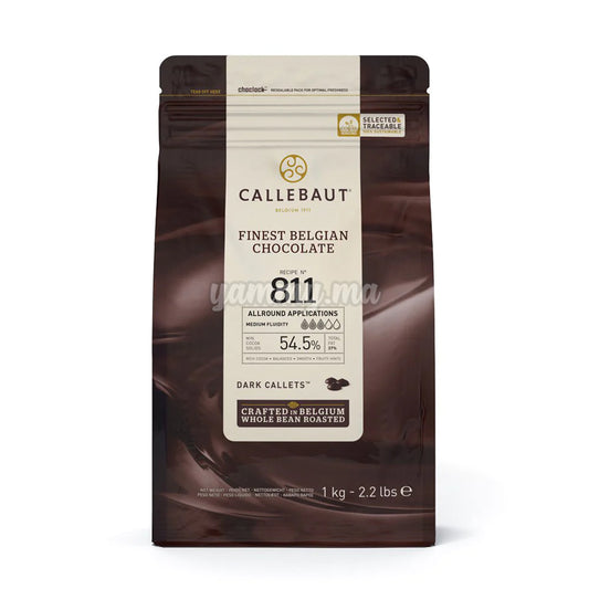 Chocolat de Couverture Noir 54,5% N°811 1Kg - Callebaut