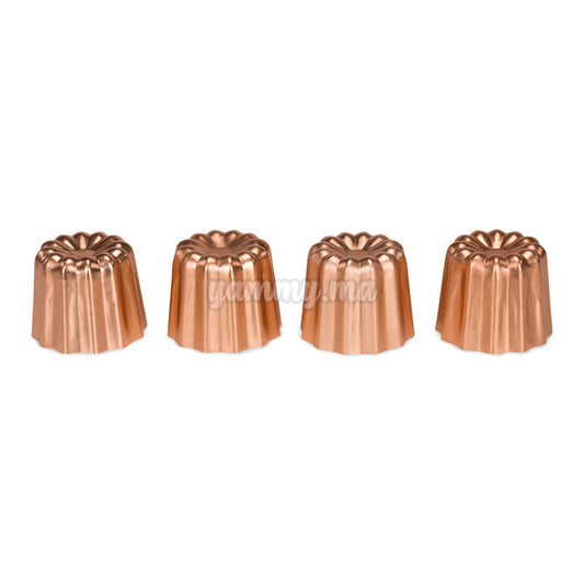 Lot de 4 Moule Cannelés Bordelais - Patisse 04010