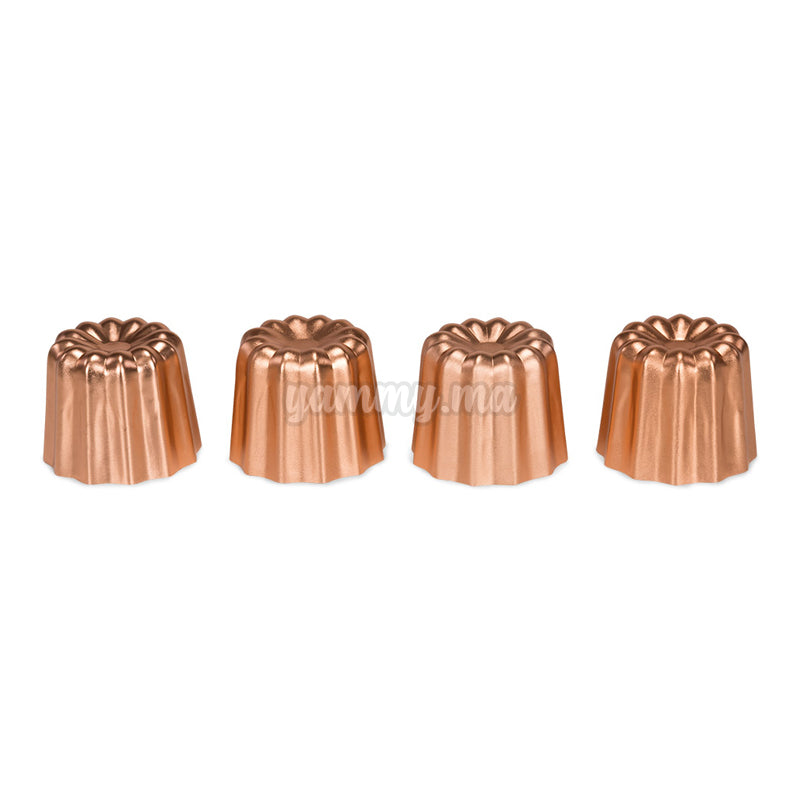 Lot de 4 Moule Cannelés Bordelais - Patisse 04010