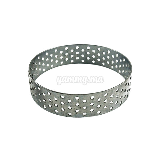 Cercle à Tarte Inox Perforé Ø 80/h20mm