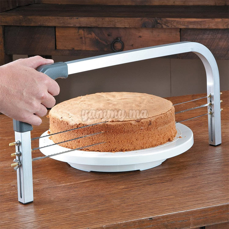  Niveleur de Gâteau à 3 Couteaux en acier inoxydable