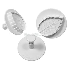Set 3 Emporte-pieces avec Poussoir Feuille de Rose