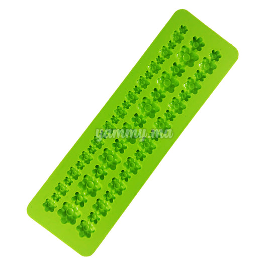 Moule Silicone 3 Bandes Fleurs