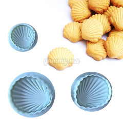 Set 3 Emporte-pieces avec Poussoir Coquillage