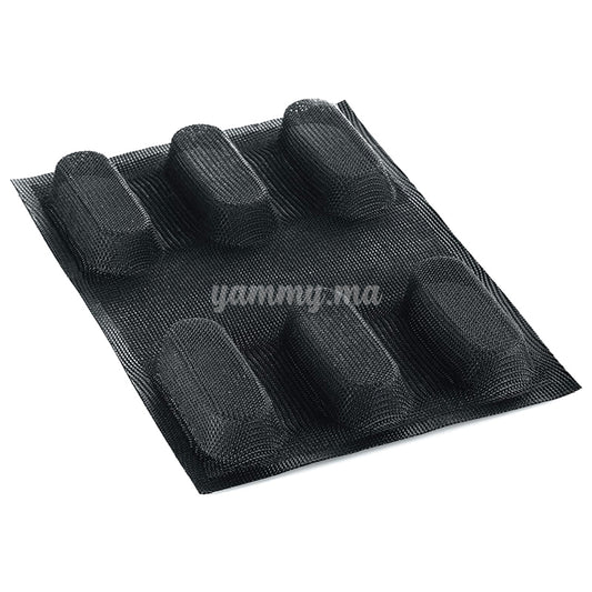 AIR PLUS 03 - 6 Mini Plum Cake 40 x 94 x h25 mm - Silikomart