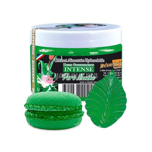 Colorant Alimentaire Hydrosoluble Intense en Poudre Vert Menthe 50gr - Déco Relief