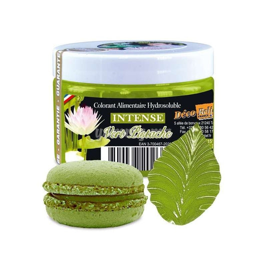 Colorant Alimentaire Hydrosoluble Intense en Poudre Vert Pistache 50gr - Déco Relief