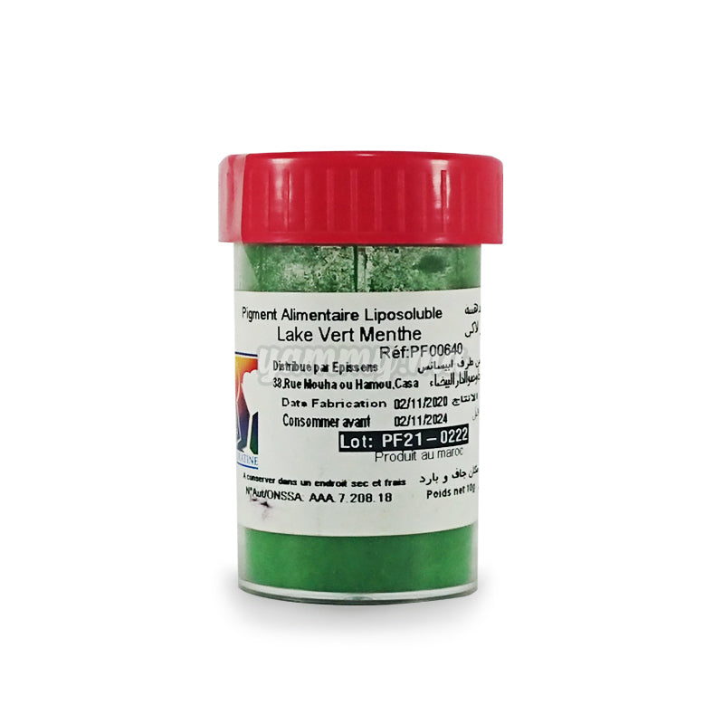 Colorant Alimentaire Liposoluble Lake Vert Menthe 10gr - Coloratine