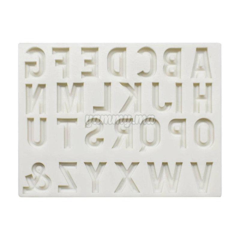 Moule Silicone Alphabet pour Pâte à sucre