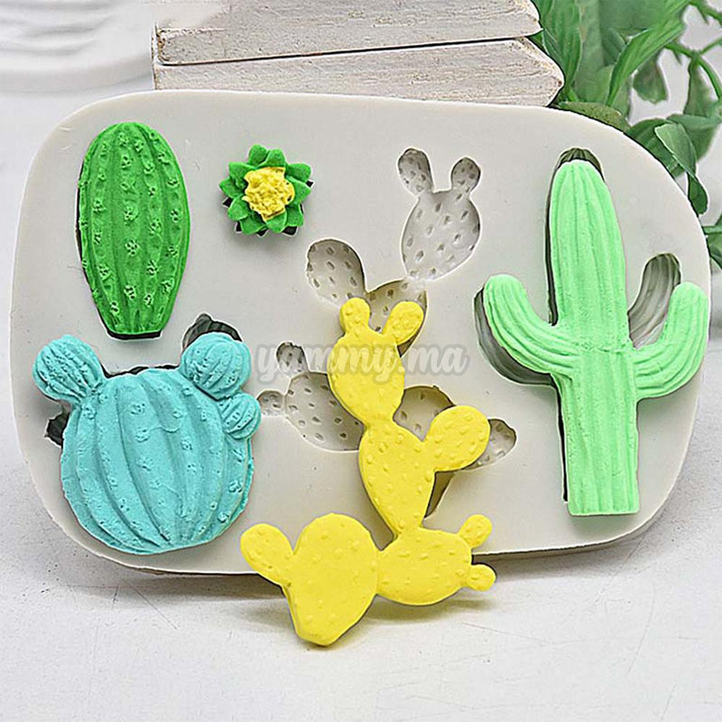 Moule Silicone Cactuse pour Pâte à sucre