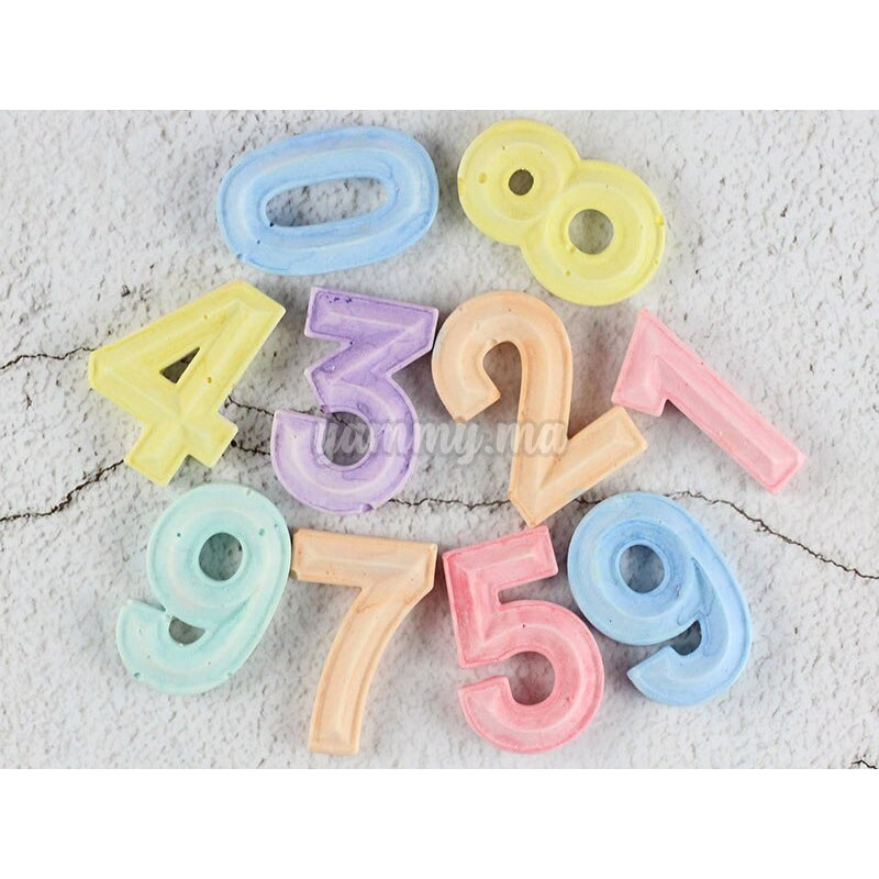 Moule silicone Chiffres pour Pâte à sucre