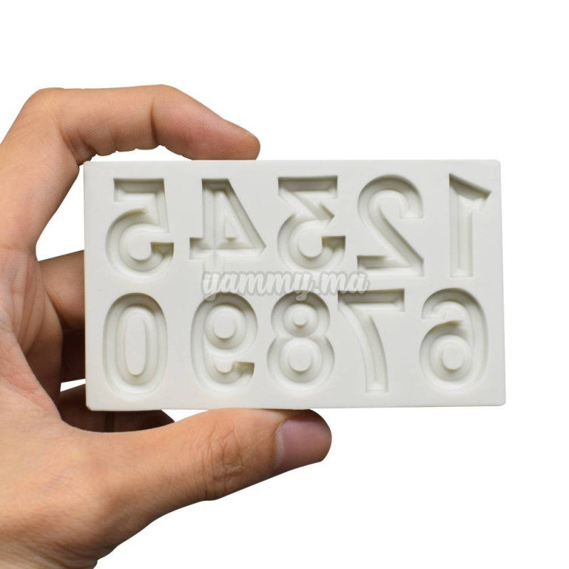 Moule silicone Chiffres pour Pâte à sucre
