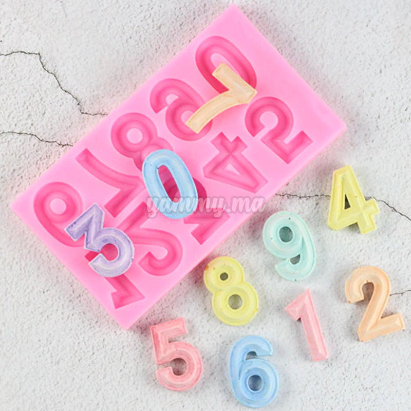 Moule silicone Chiffres pour Pâte à sucre
