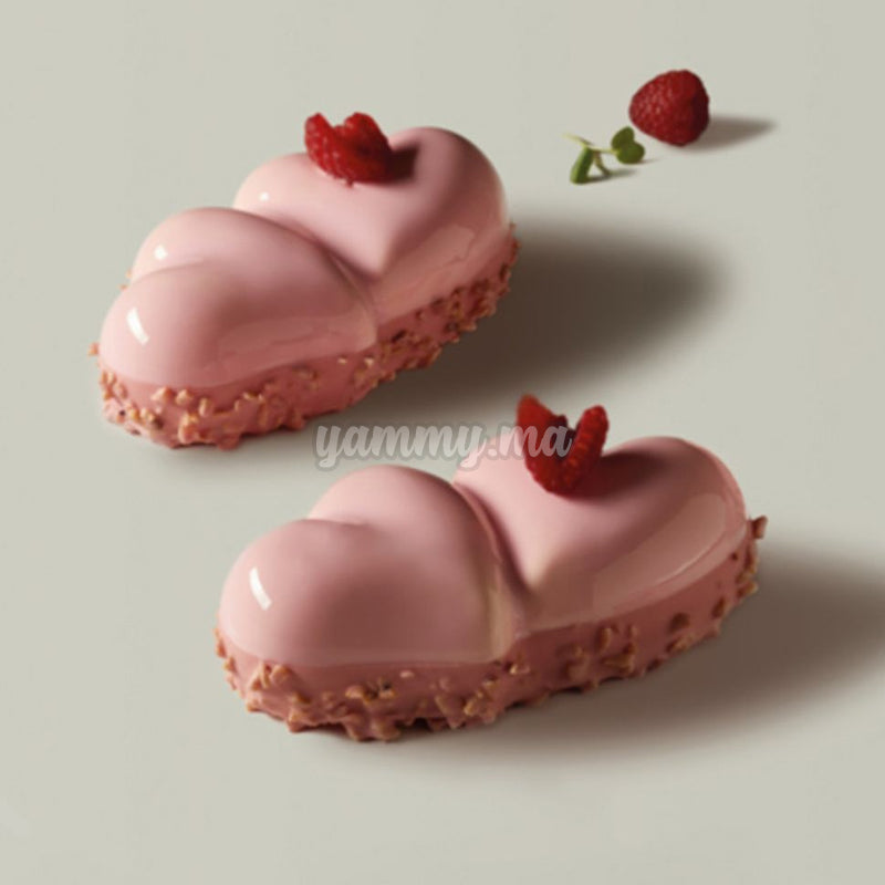 Moule Silicone Double Coeurs 30/40 cm + Cutter "PX4370" - Pavoni 