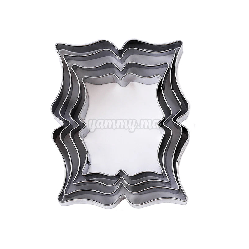 Lot 4 Emporte-pièces Plaque & Cadre en Acier-inoxydable