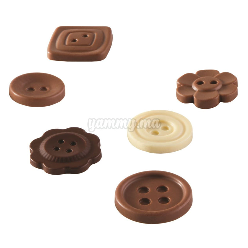 Moule Silicone Choco-ice Attacca Bottone "CHOCO16" - Pavoni