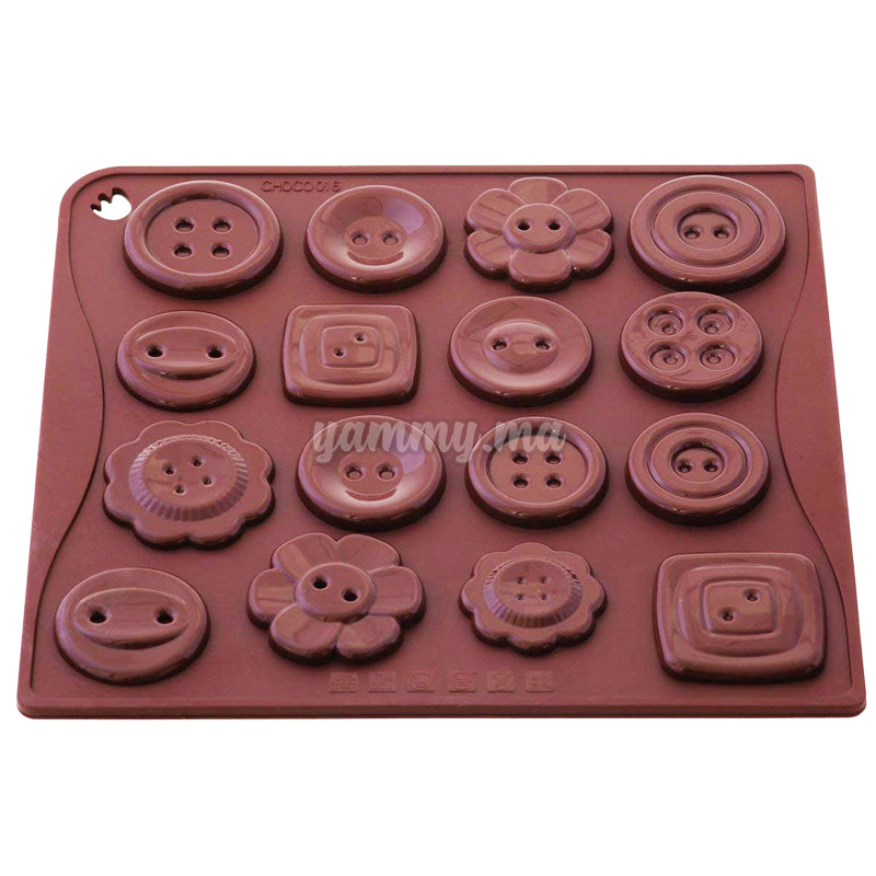 Moule Silicone Choco-ice Attacca Bottone "CHOCO16" - Pavoni