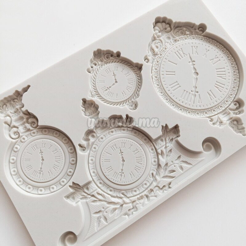 Moule Silicone en forme d'Horloge de Table Rétro