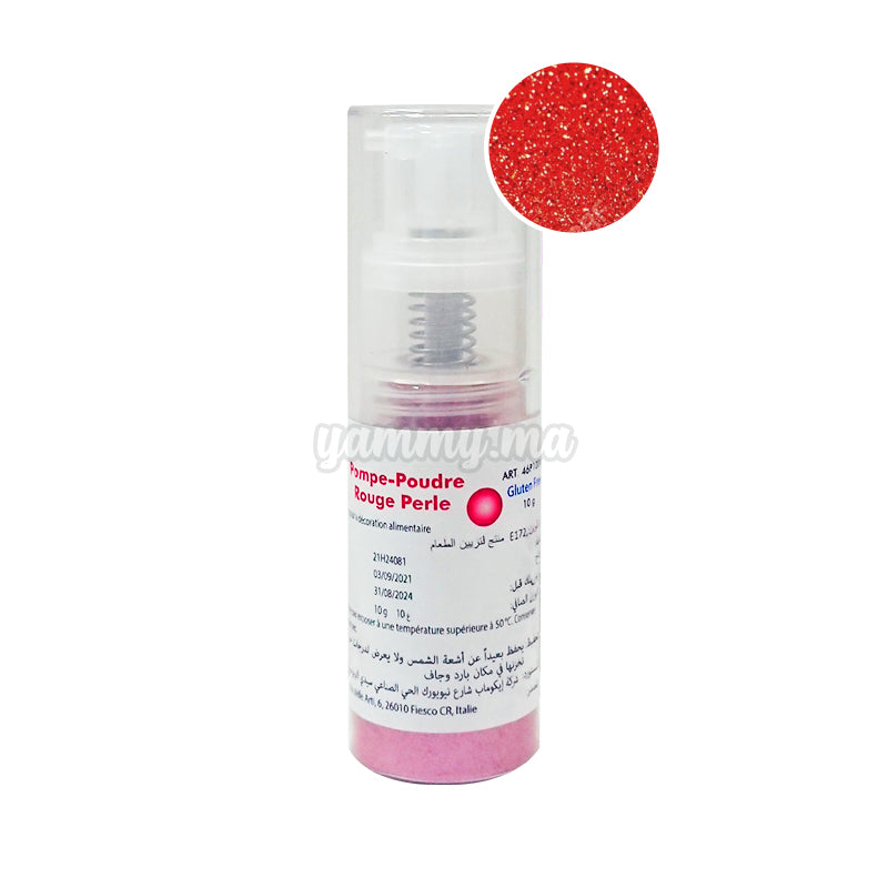 SILIKOMART SPRAY COLORANT ALIMENTAIRE NACRE COULEUR ROUGE