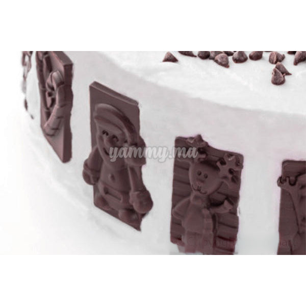 Moule Silicone Xmas Choco Tags "SF146" - Silikomart
