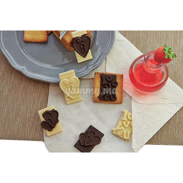 Moule Silicone Choco Tags In Love "SF196" - Silikomart