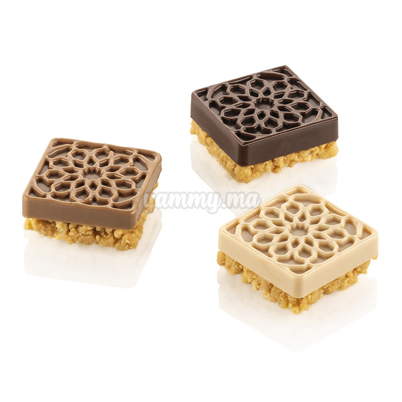 Moule Silicone  Mauresque Carre Arabesque SF379 Silikomart