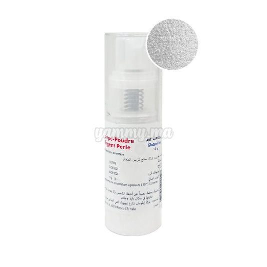 Colorant Scintillant en Poude Spray Argente 10gr - Solchim Food